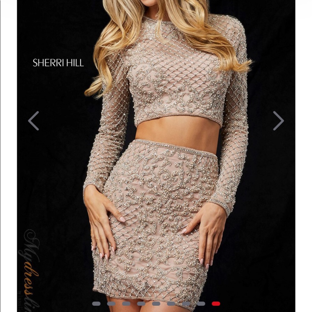Sherri Hill 50290 color nude size 2. - Picture 1 of 5